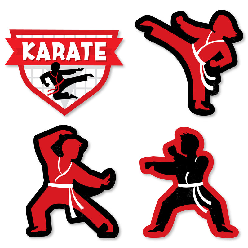 Karate Master - DIY Shaped Martial Arts Birthday Party Cut-Outs - 24 Count