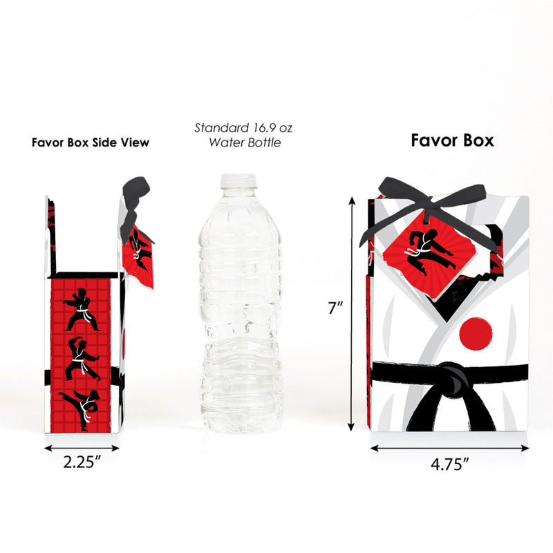 Karate Master - Martial Arts Birthday Party Favor Boxes - Set of 12