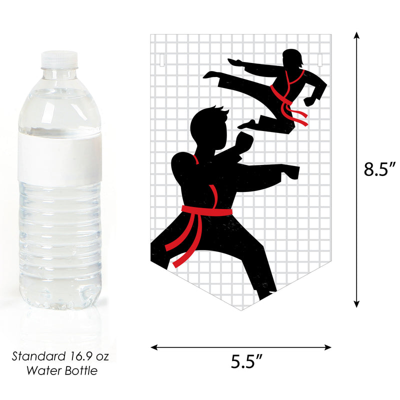 Karate Master - Martial Arts Party Bunting Banner - Party Decorations - Jump Kick Block Karate