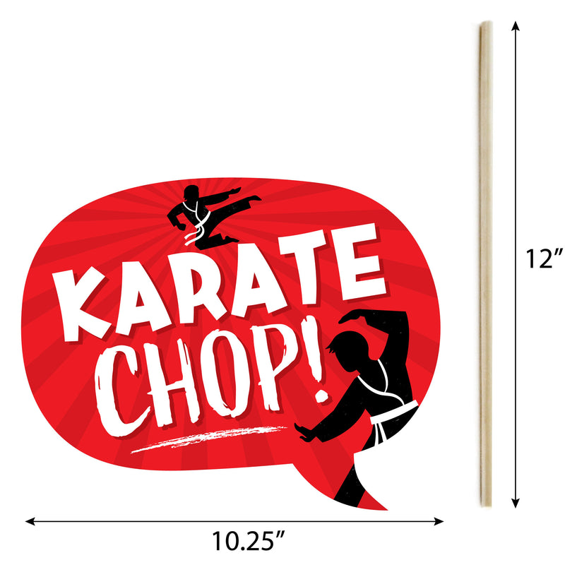 Karate Master - Personalized Martial Arts Birthday Party Photo Booth Props Kit - 20 Count