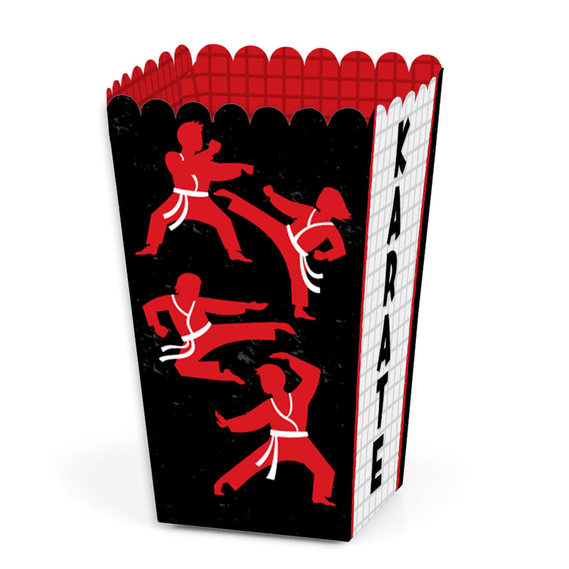 Karate Master - Martial Arts Birthday Party Favor Popcorn Treat Boxes - Set of 12