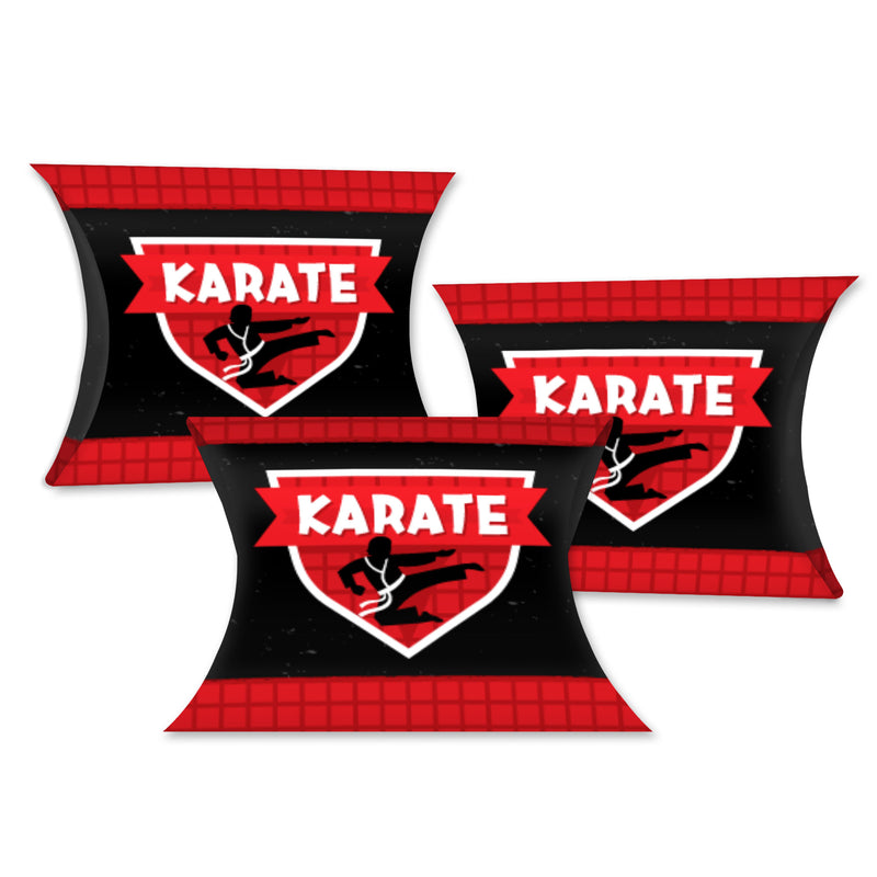 Karate Master - Favor Gift Boxes - Martial Arts Birthday Party Petite Pillow Boxes - Set of 20