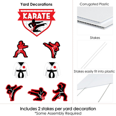 Karate Master - Yard Sign and Outdoor Lawn Decorations - Martial Arts Birthday Party Yard Signs - Set of 8