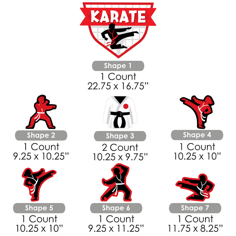 Karate Master - Yard Sign and Outdoor Lawn Decorations - Martial Arts Birthday Party Yard Signs - Set of 8