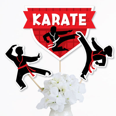 Karate Master - Martial Arts Birthday Party Centerpiece Sticks - Table Toppers - Set of 15