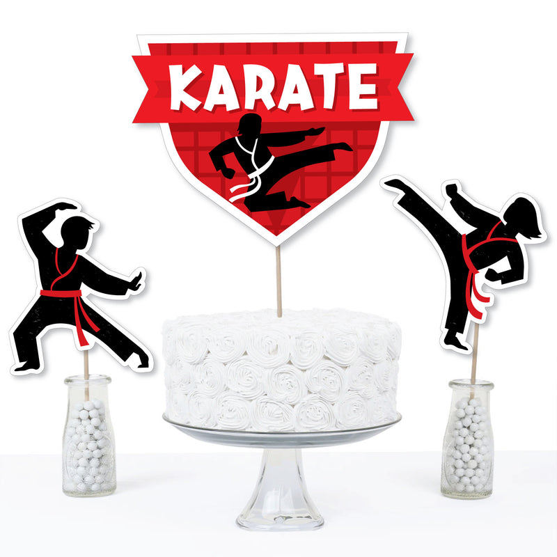 Karate Master - Martial Arts Birthday Party Centerpiece Sticks - Table Toppers - Set of 15