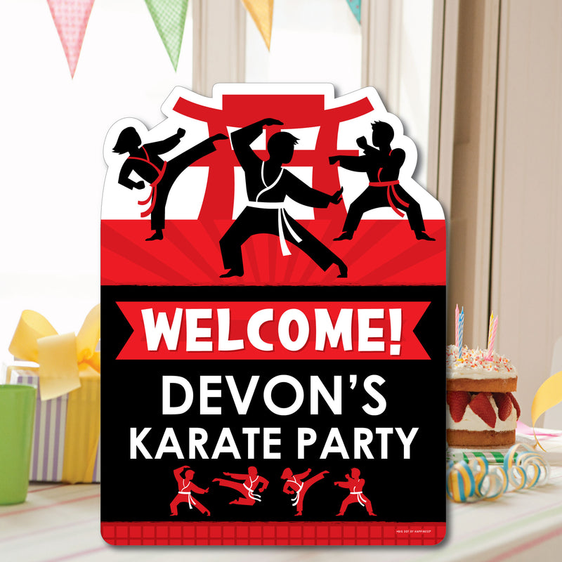 Karate Master - Party Decorations - Martial Arts Birthday Party Personalized Welcome Yard Sign