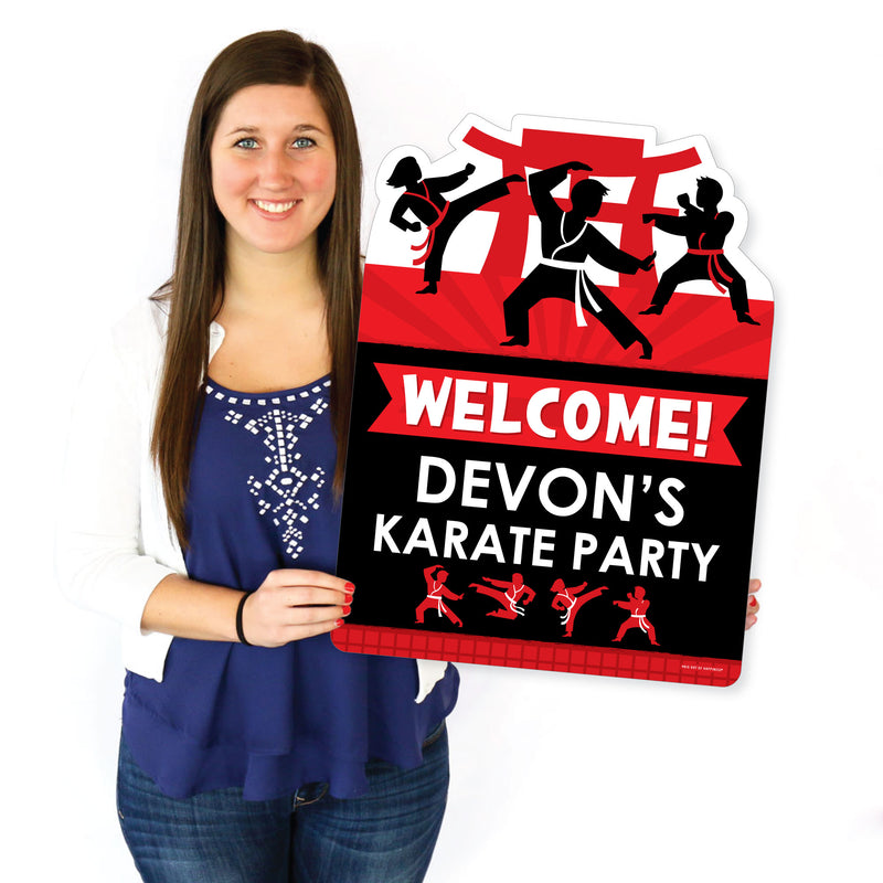 Karate Master - Party Decorations - Martial Arts Birthday Party Personalized Welcome Yard Sign