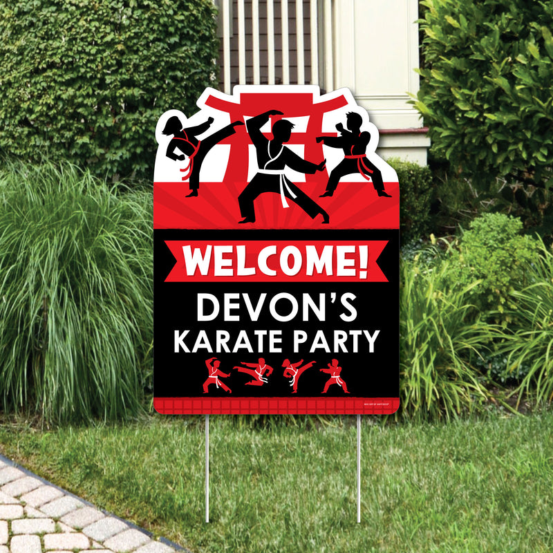 Karate Master - Party Decorations - Martial Arts Birthday Party Personalized Welcome Yard Sign