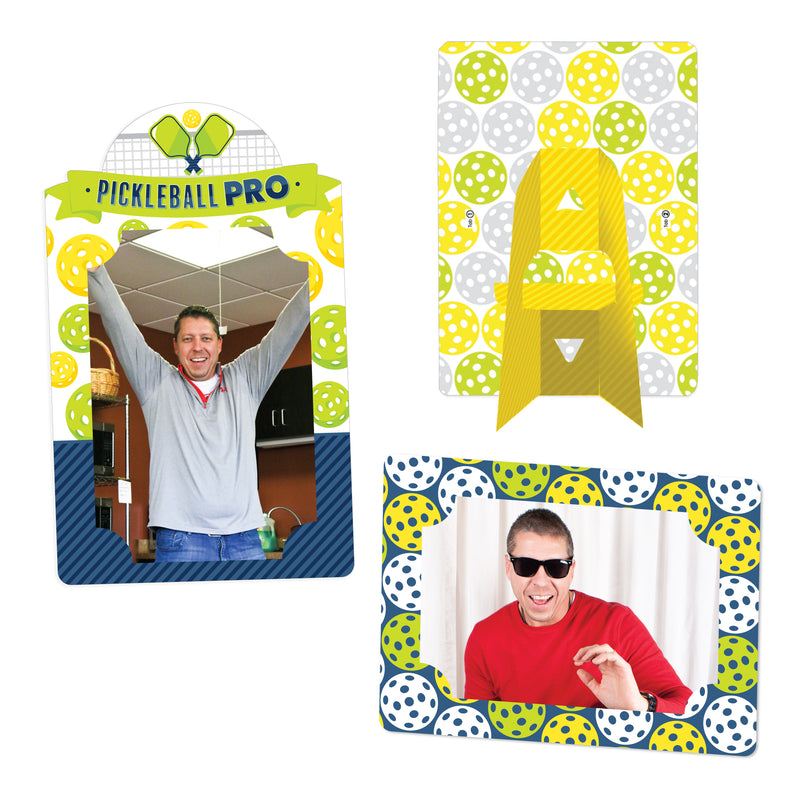 Big Dot of Happiness Let’s Rally - Pickleball - Birthday or Retirement Party 4x6 Picture Display - Paper Photo Frames - Set of 12