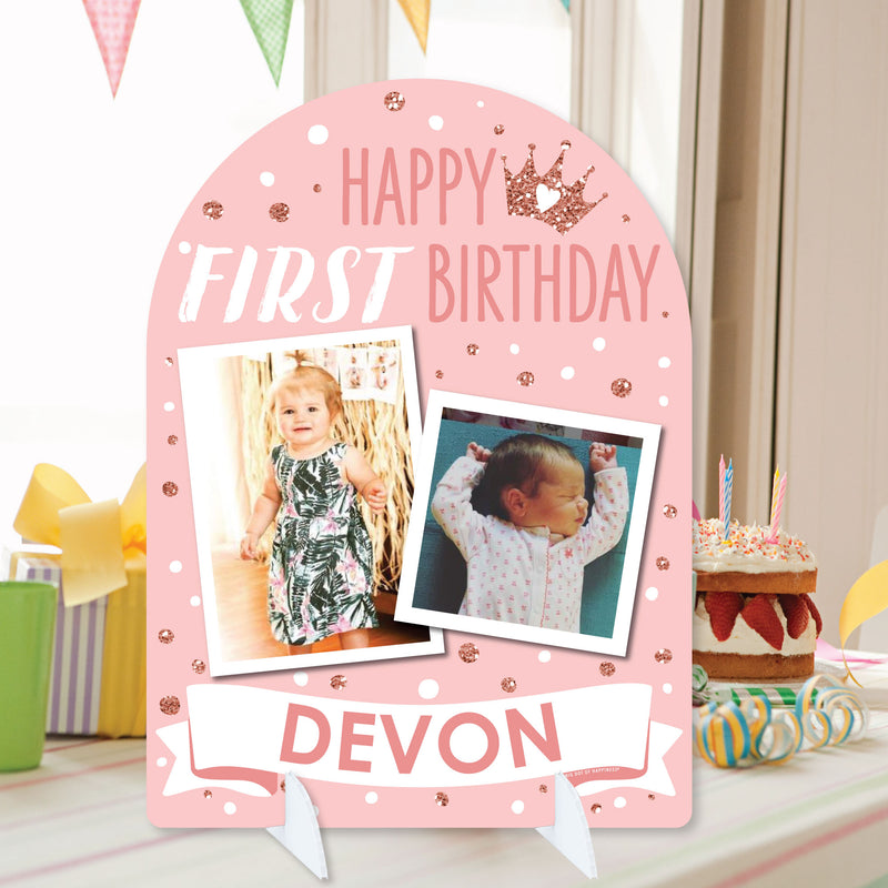 One year of Baby, First Birthday Sign, First Birthday Display