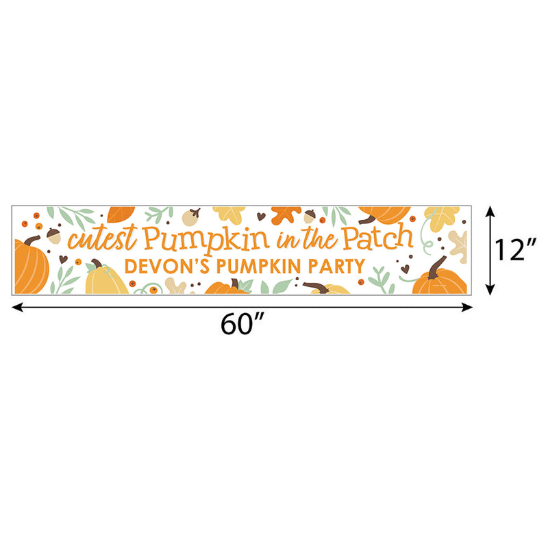 Little Pumpkin - Personalized Fall Birthday Party or Baby Shower Banner