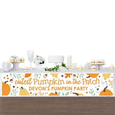 Little Pumpkin - Personalized Fall Birthday Party or Baby Shower Banner