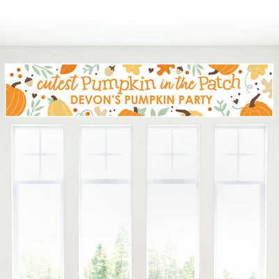 Little Pumpkin - Personalized Fall Birthday Party or Baby Shower Banner