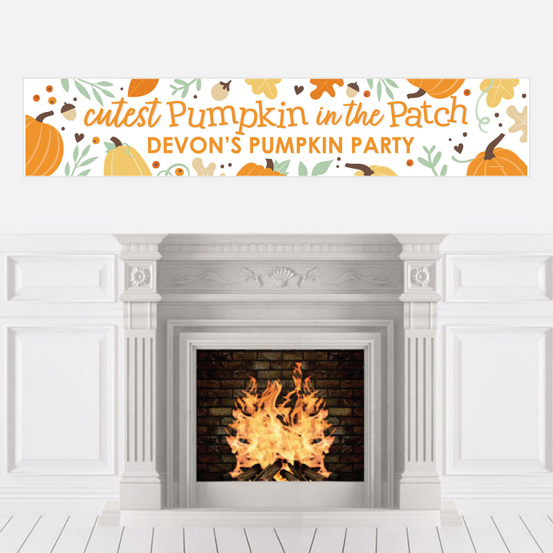 Little Pumpkin - Personalized Fall Birthday Party or Baby Shower Banner