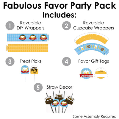 Oktoberfest - German Beer Festival Favors and Cupcake Kit - Fabulous Favor Party Pack - 100 Pieces