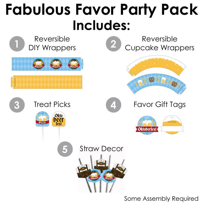 Oktoberfest - German Beer Festival Favors and Cupcake Kit - Fabulous Favor Party Pack - 100 Pieces