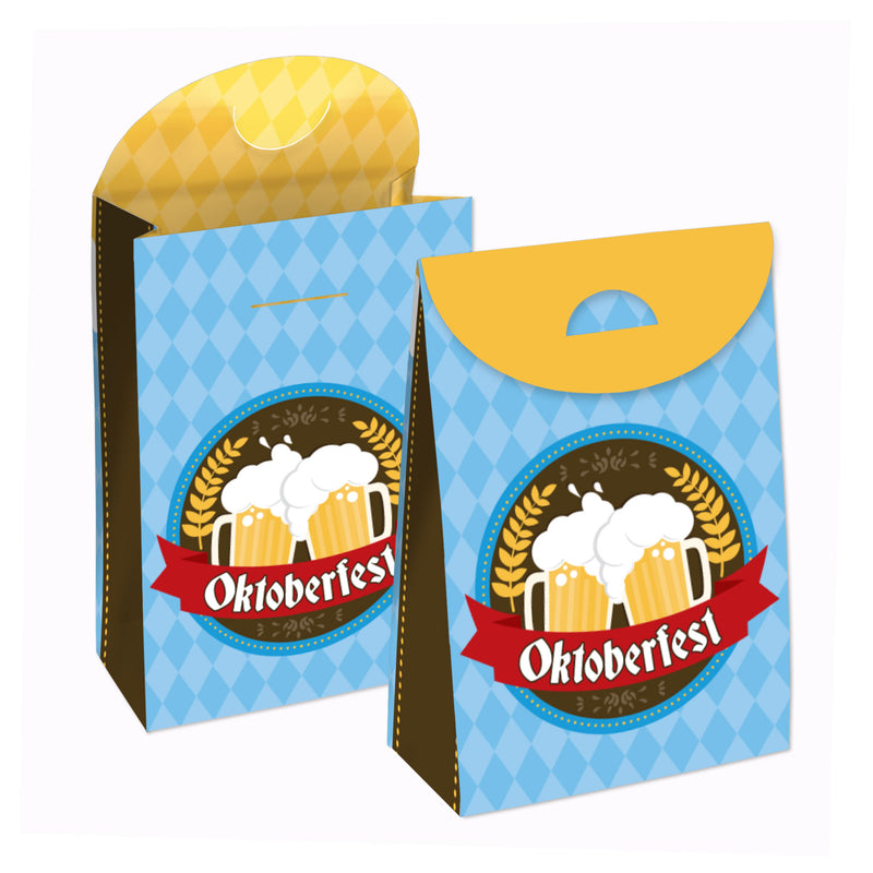 Oktoberfest - German Beer Festival Gift Favor Bags - Party Goodie Boxes - Set of 12