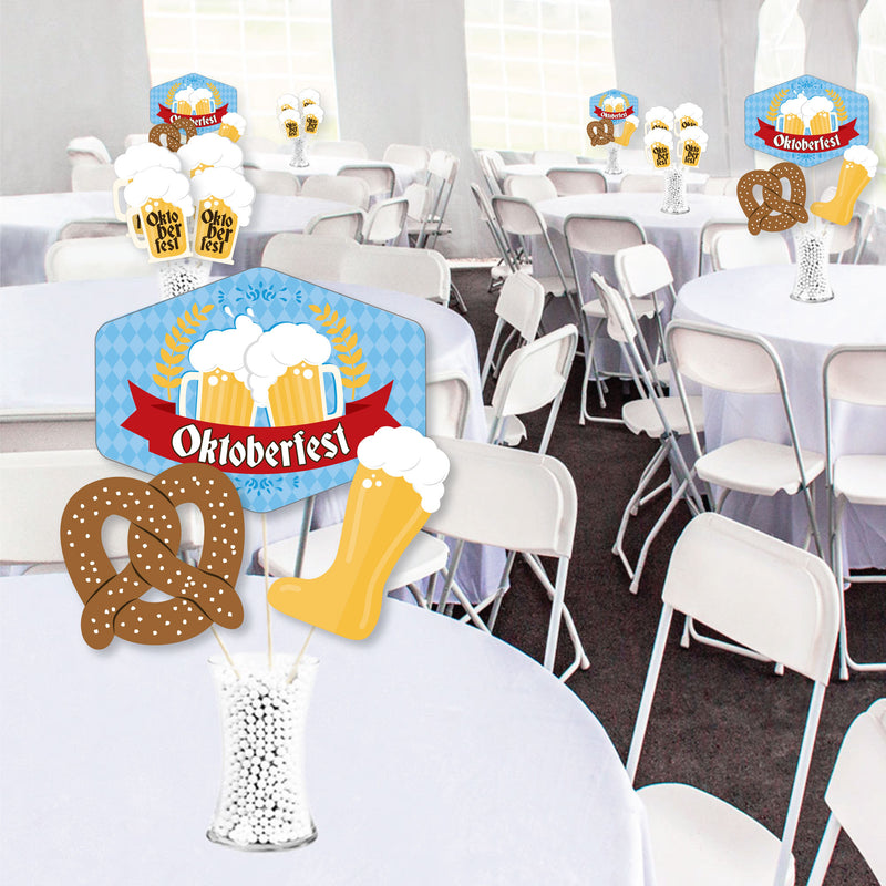 Oktoberfest - German Beer Festival Centerpiece Sticks - Showstopper Table Toppers - 35 Pieces