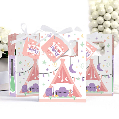 Pajama Slumber Party - Girls Sleepover Birthday Party Favor Boxes - Set of 12