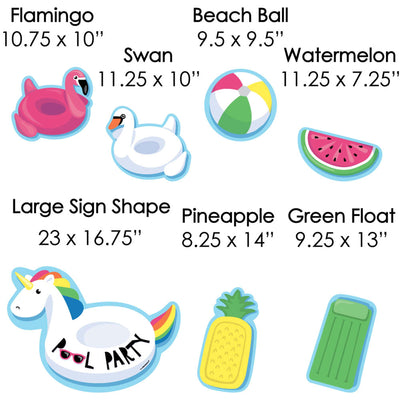 Make A Splash - Pool Party - Yard Sign & Outdoor Lawn Decorations - Summer Swimming Party or Birthday Party Yard Signs - Set of 8