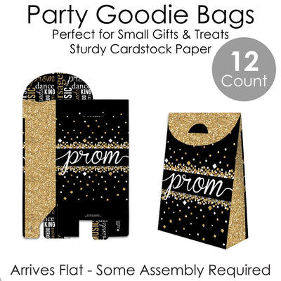 Prom - Prom Night Gift Favor Bags - Party Goodie Boxes - Set of 12