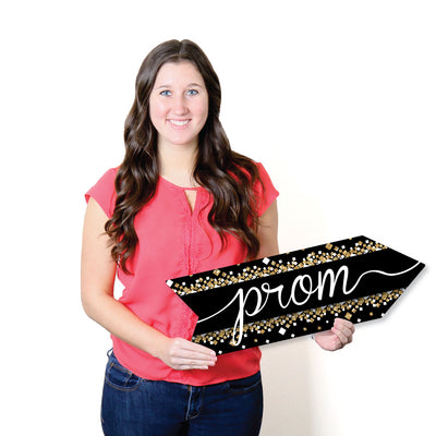 Prom - Arrow Prom Night Party Direction Signs - Double Sided Outdoor Yard Signs - Set of 6