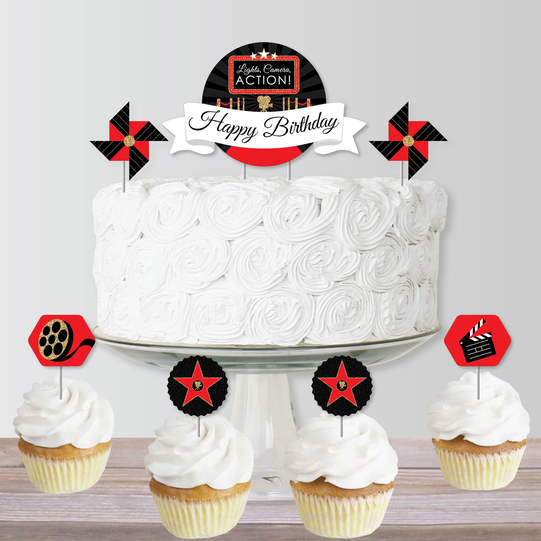 Hollywood Themed 21st Birthday Cake - Decorated Cake by - CakesDecor