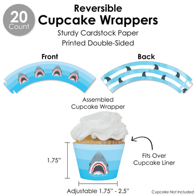 Shark Zone - Jawsome Shark Party or Birthday Party Favors and Cupcake Kit - Fabulous Favor Party Pack - 100 Pieces