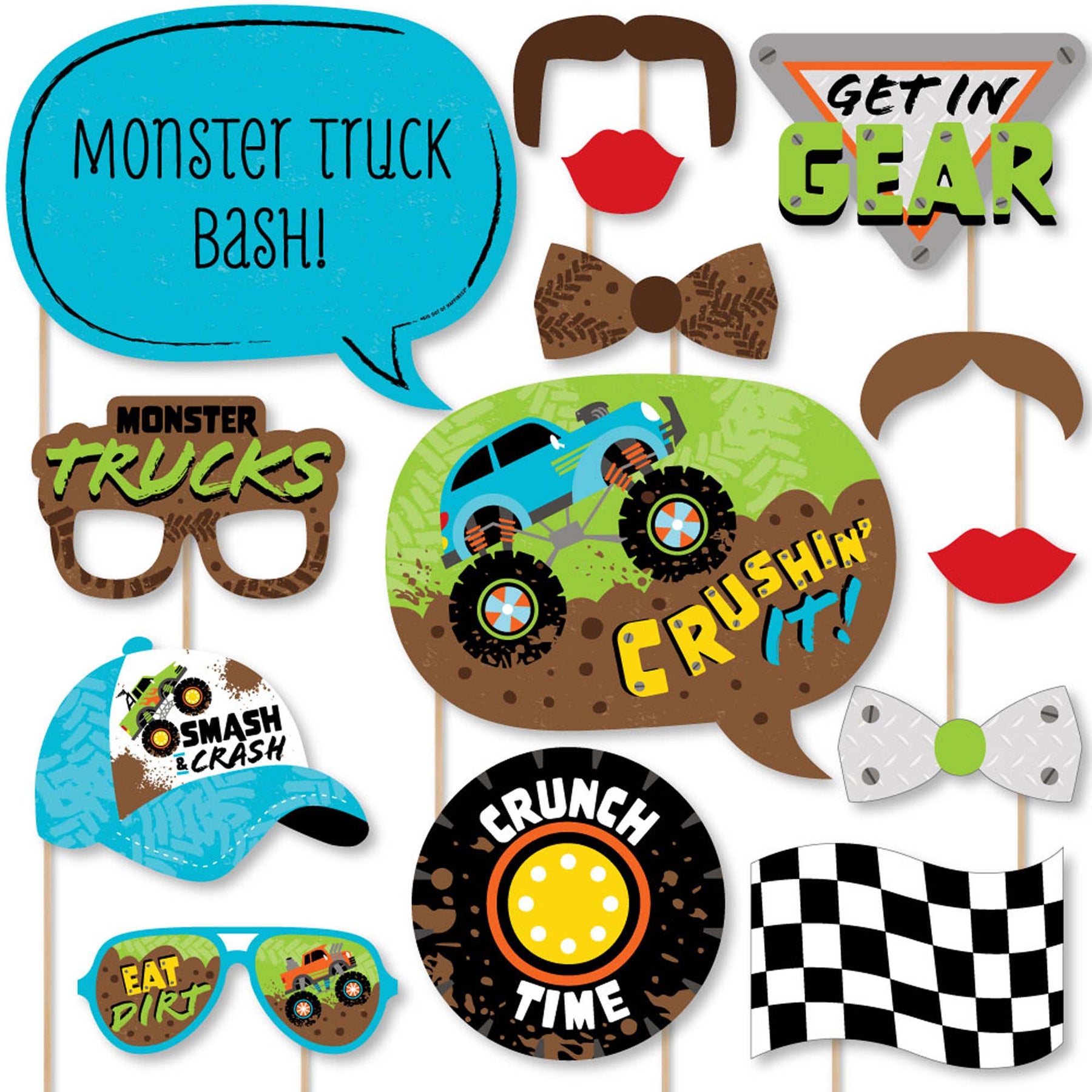 12 Monster Jam Trucks Birthday Party Baby Shower Water Bottle Stickers  Labels