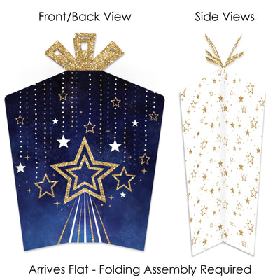 Starry Skies - Table Decorations - Gold Celestial Party Fold and Flare Centerpieces - 10 Count