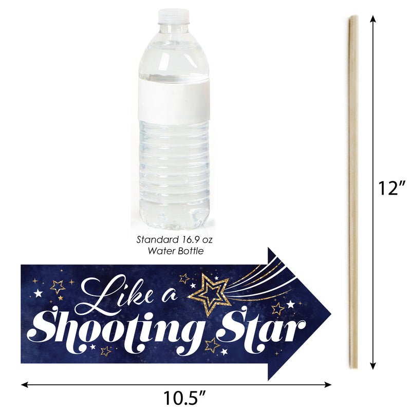 Funny Starry Skies - Gold Celestial Party Photo Booth Props Kit - 10 Piece