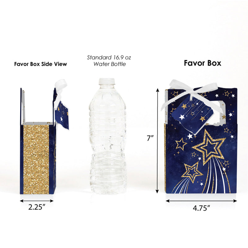 Starry Skies - Gold Celestial Party Favor Boxes - Set of 12