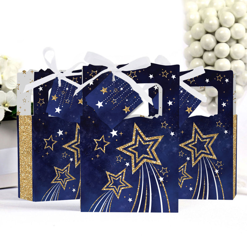 Starry Skies - Gold Celestial Party Favor Boxes - Set of 12