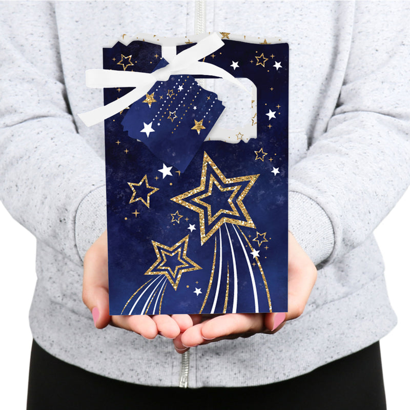 Starry Skies - Gold Celestial Party Favor Boxes - Set of 12