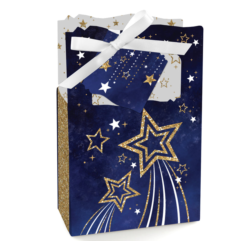 Starry Skies - Gold Celestial Party Favor Boxes - Set of 12