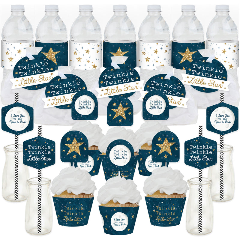 Twinkle Twinkle Little Star - Baby Shower or Birthday Party Favors and Cupcake Kit - Fabulous Favor Party Pack - 100 Pieces