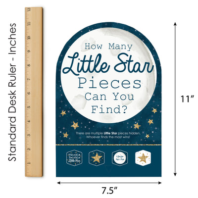 Twinkle Twinkle Little Star - Baby Shower or Birthday Party Scavenger Hunt - 1 Stand and 48 Game Pieces - Hide and Find Game