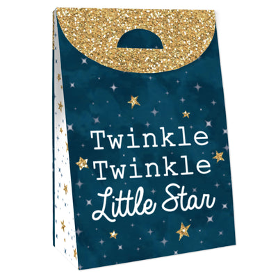 Twinkle Twinkle Little Star - Baby Shower or Birthday Gift Favor Bags - Party Goodie Boxes - Set of 12