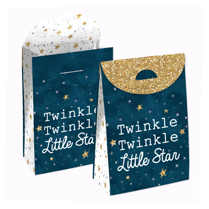 Twinkle Twinkle Little Star - Baby Shower or Birthday Gift Favor Bags - Party Goodie Boxes - Set of 12