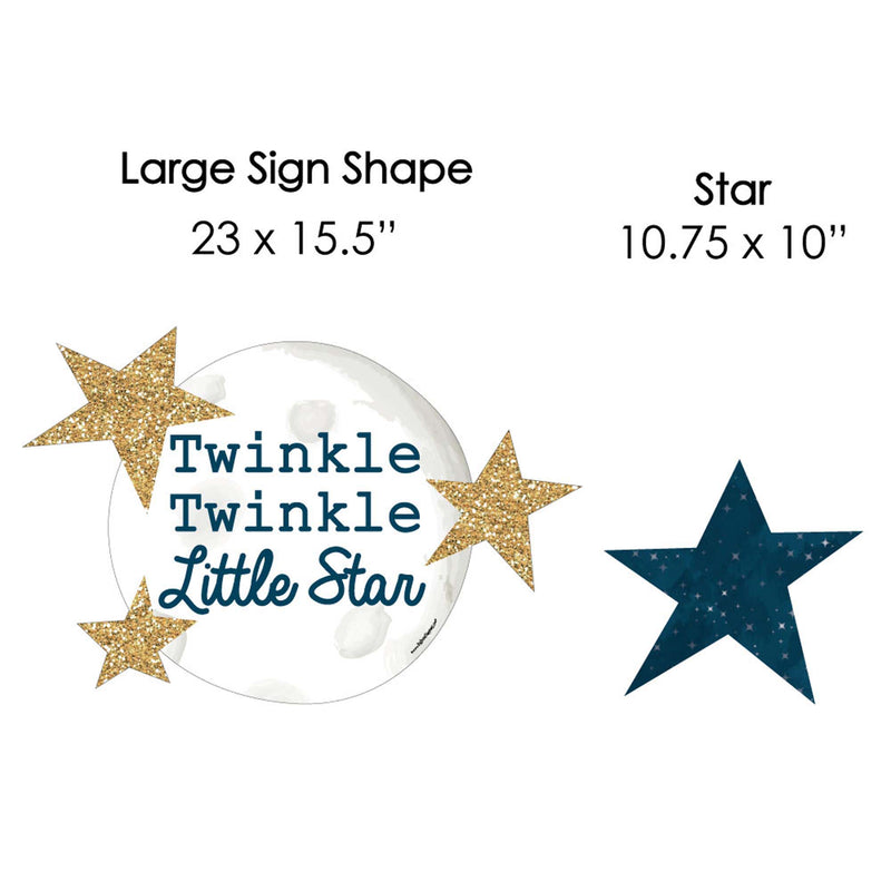 Twinkle Twinkle Little Star - Yard Sign & Outdoor Lawn Decorations - Baby Shower or Birthday Party Yard Signs - Set of 8