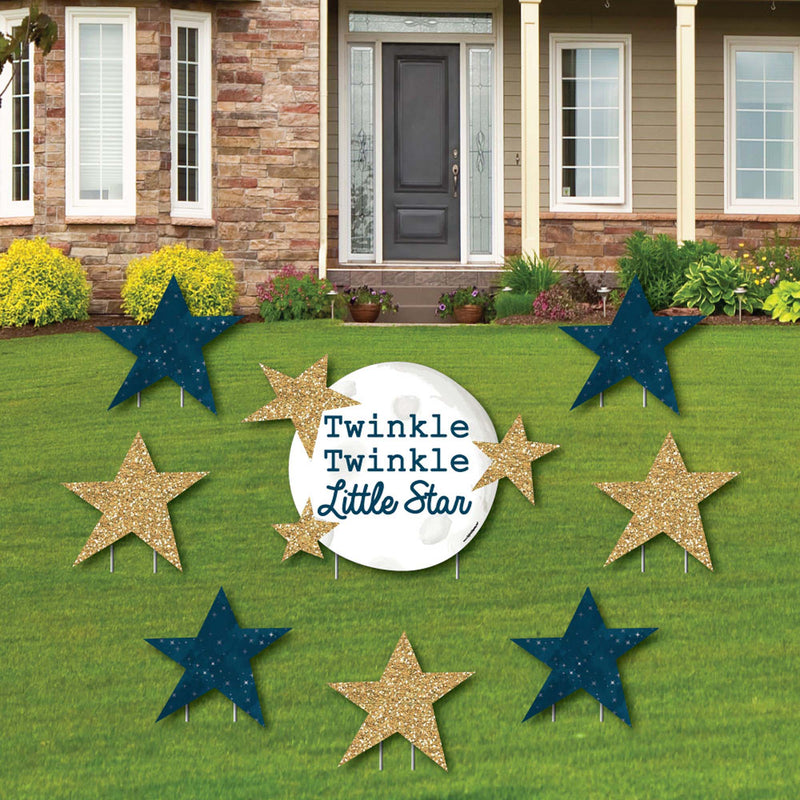 Twinkle Twinkle Little Star - Yard Sign & Outdoor Lawn Decorations - Baby Shower or Birthday Party Yard Signs - Set of 8