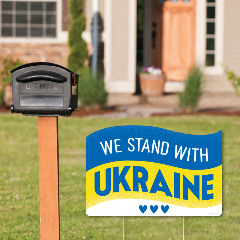 We Stand with Ukraine - Pray For Ukraine Yard Sign Lawn Decorations - Party Yardy Sign