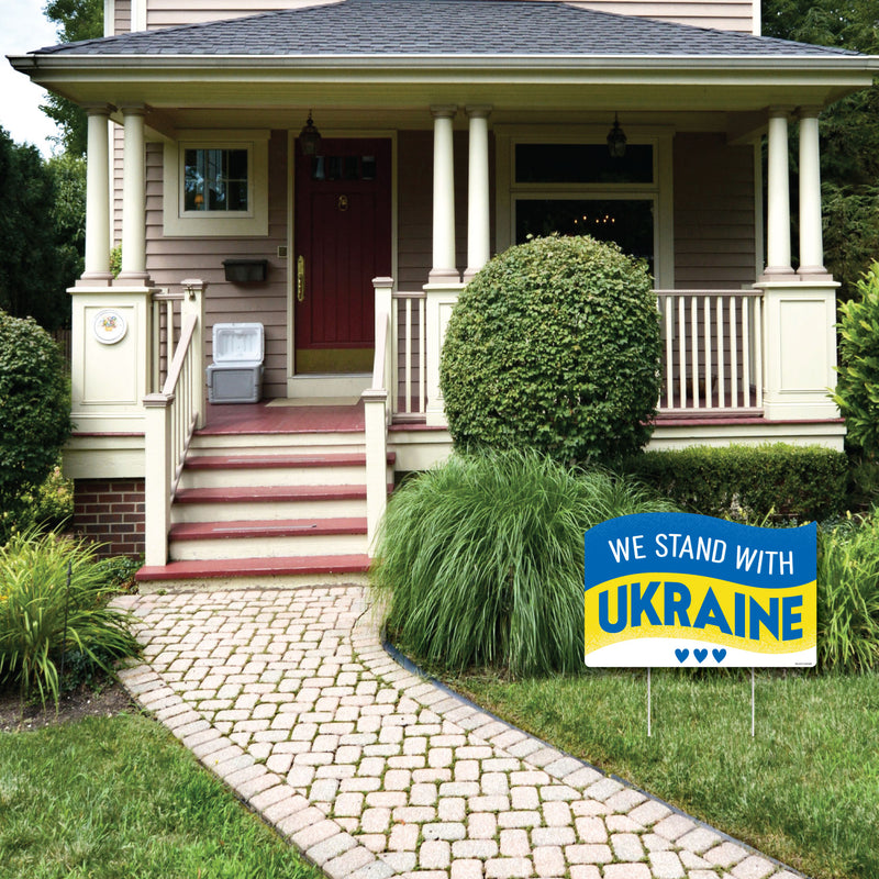 We Stand with Ukraine - Pray For Ukraine Yard Sign Lawn Decorations - Party Yardy Sign