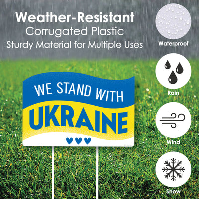 We Stand with Ukraine - Pray For Ukraine Yard Sign Lawn Decorations - Party Yardy Sign