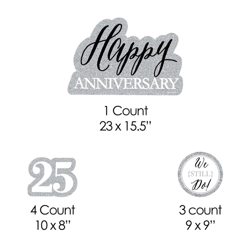 We Still Do - 25th Wedding Anniversary - Yard Sign & Outdoor Lawn Decorations - Anniversary Party Yard Signs - Set of 8