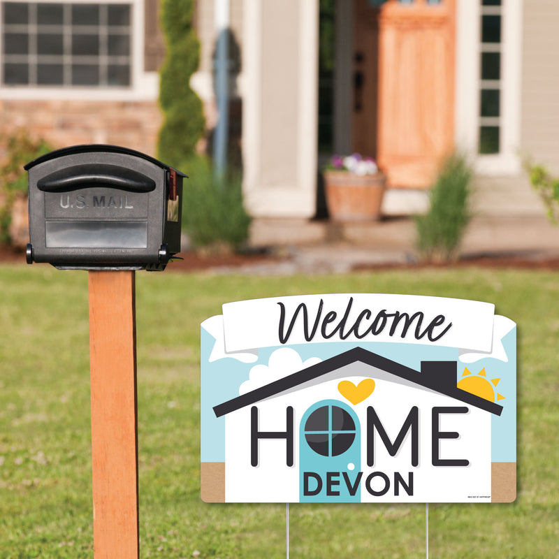 Welcome Home Housewarming - New Sweet Home Yard Sign Lawn Decorations - Personalized Party Yardy Sign