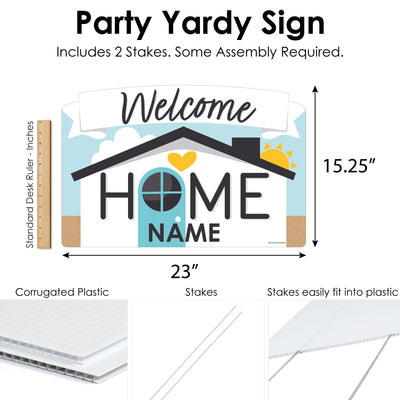 Welcome Home Housewarming - New Sweet Home Yard Sign Lawn Decorations - Personalized Party Yardy Sign