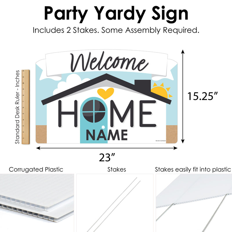 Welcome Home Housewarming - New Sweet Home Yard Sign Lawn Decorations - Personalized Party Yardy Sign