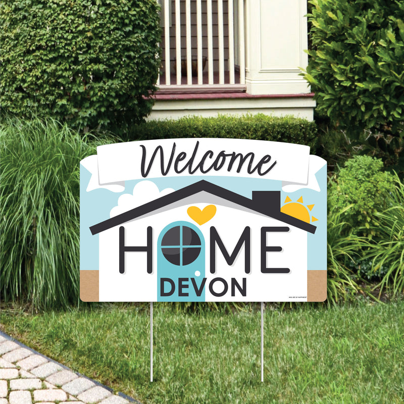 Welcome Home Housewarming - New Sweet Home Yard Sign Lawn Decorations - Personalized Party Yardy Sign